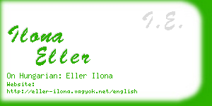 ilona eller business card